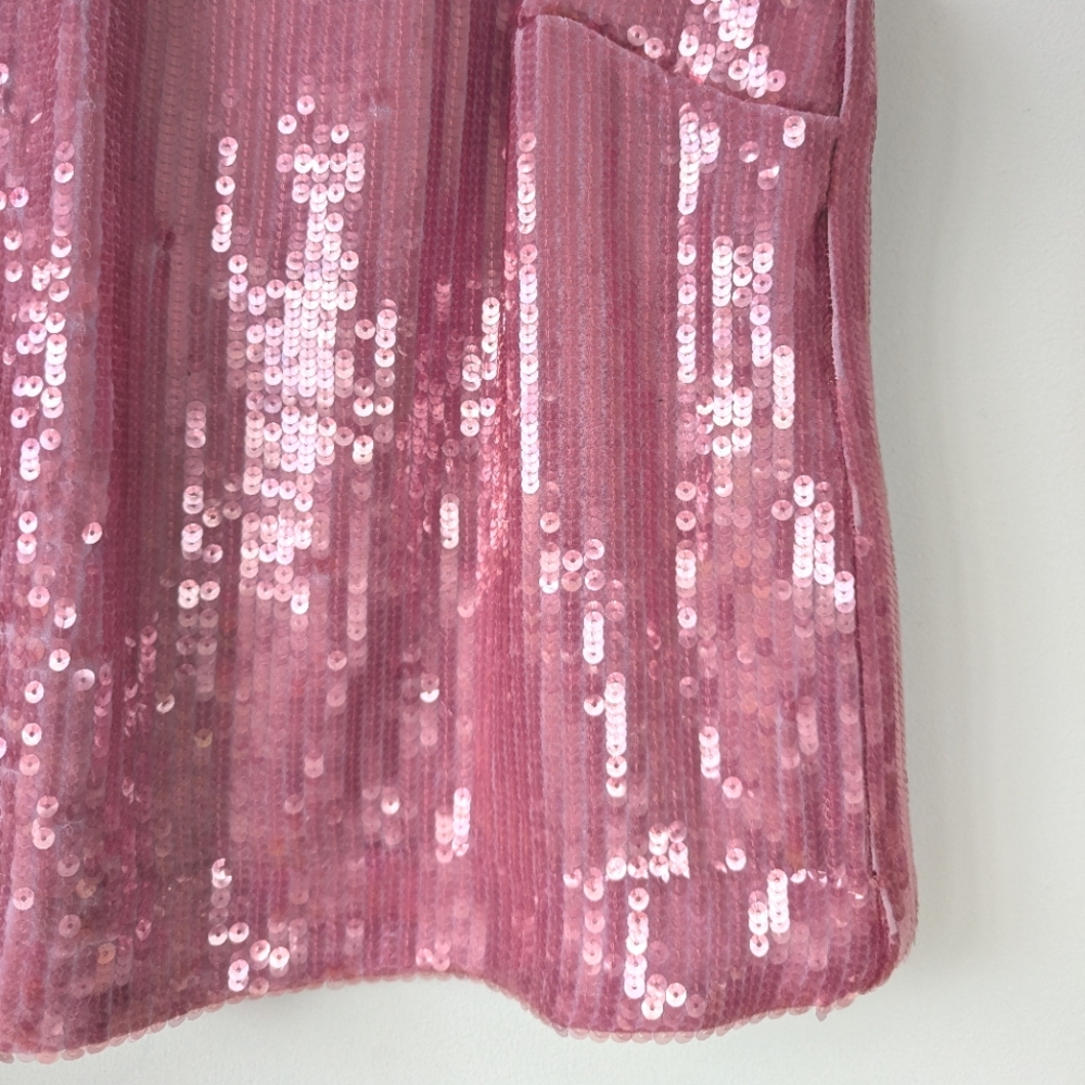 J.Crew Collection Pink Mauve Sequin Shell Tank Top - image 6